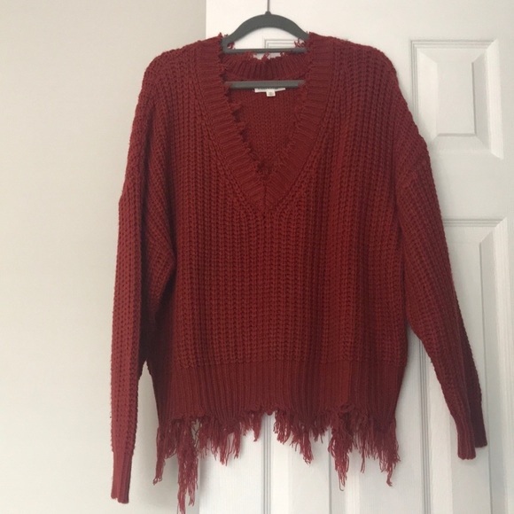Sweaters - Distressed Knit Sweater